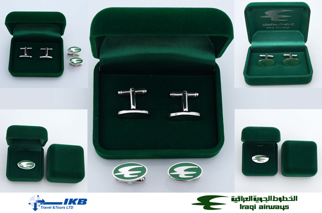 Iraqi Airways cufflinks and pins