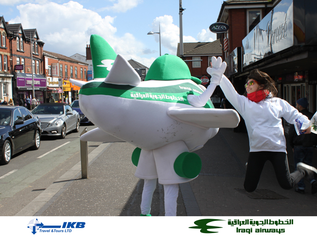 Iraqi Airways and IKB Travel Mascots