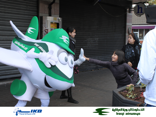 Iraqi Airways and IKB Travel Mascots