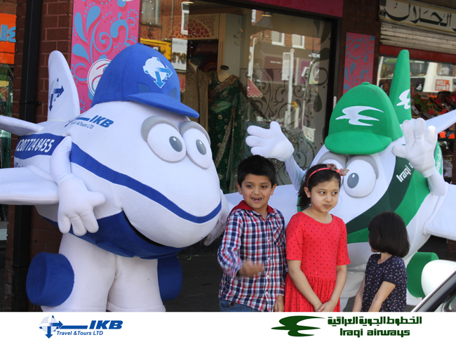 Iraqi Airways and IKB Travel Mascots